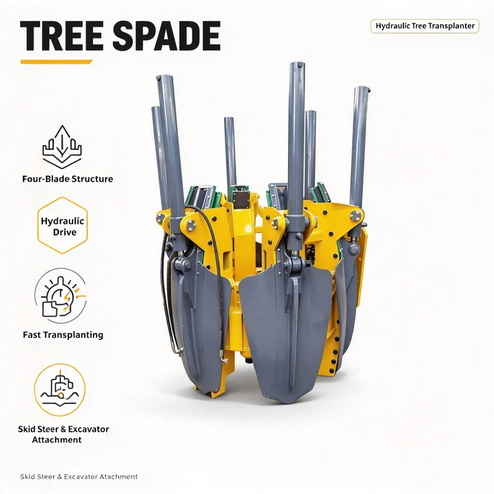 Hydraulic Tree Spade Excavator Attachment B24-M095