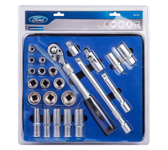 Ford 24 Piece Ratchet and Socket Set