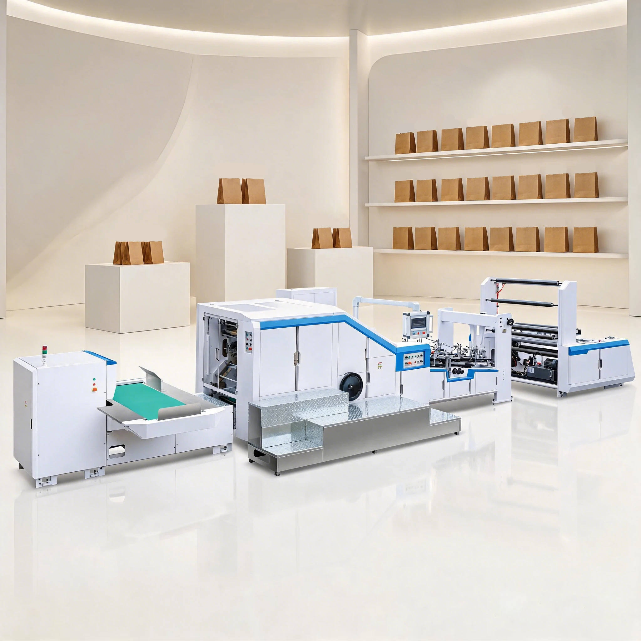 Automatic Paper Bag Making Machine 200 Pcs Per Min B24-M05