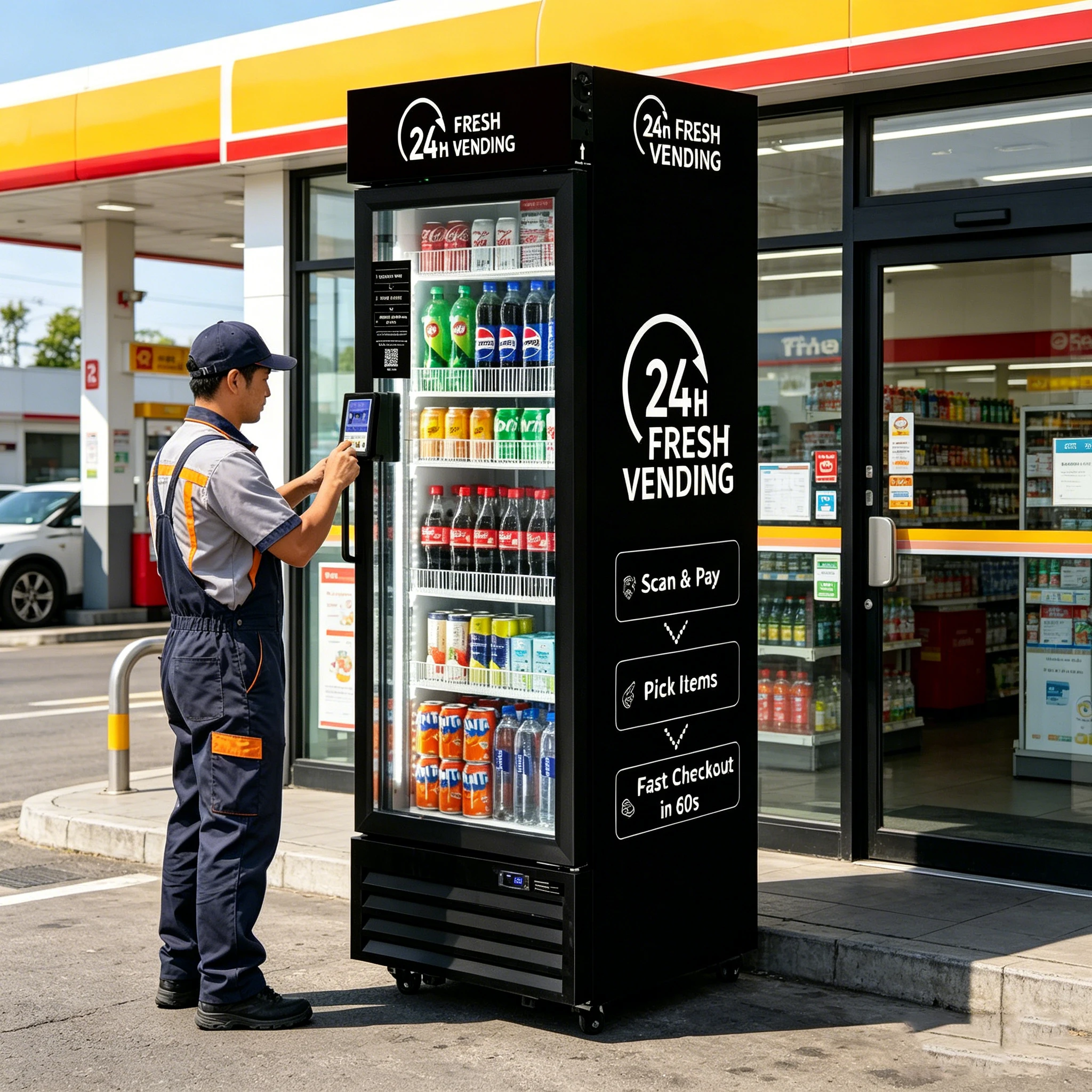 Snack and Drink Combo Vending Machine 200-300 Pcs B24-M025