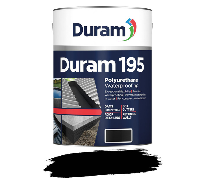 Duram D195 Polyurethane Waterproofing Black 5 L