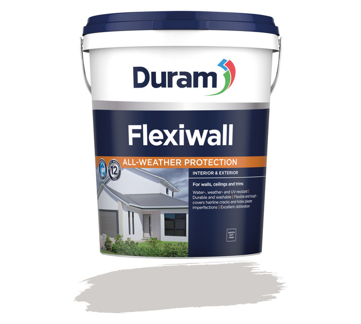 Duram Flexiwall Paint Glacier 20 L – Waterproof, Flexible Paint for Durable Exterior Protection