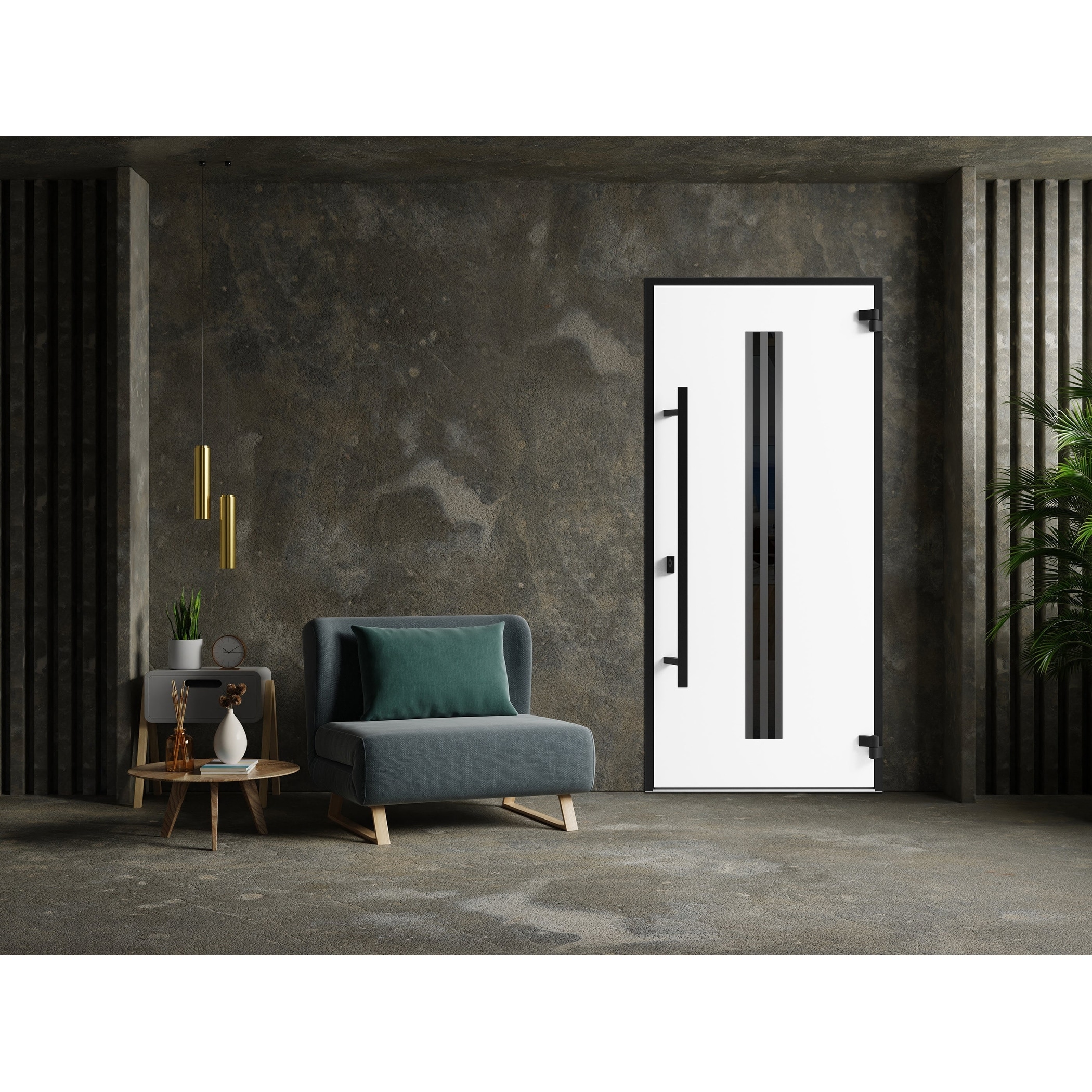 VDOMDOORS Ronex 1055 Teak Steel Exterior Door
