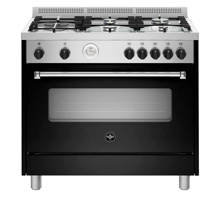 La Germania Americana Electric Oven 5 Burners Gas Stove 900 mm Black AMS95C61LBNE