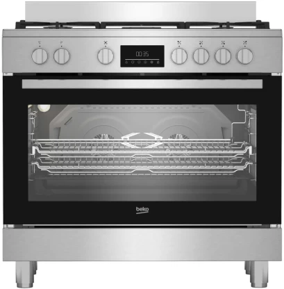 Beko BGTW 11225 EX Aluminium Automatic Gas Stove With Electric Oven (5 Burners)