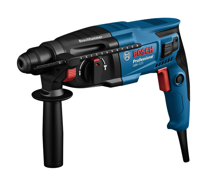 Bosch 720 W SDS-Plus Corded Rotary Hammer - 22 mm Chuck, 2.0 J Impact Energy (GBH 220)