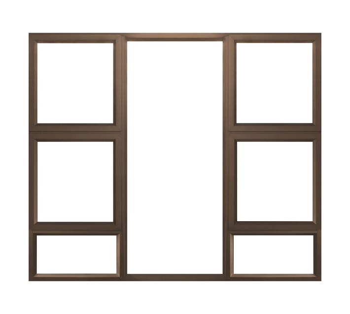 Bronze Aluminium Window 1800 x 1500 mm