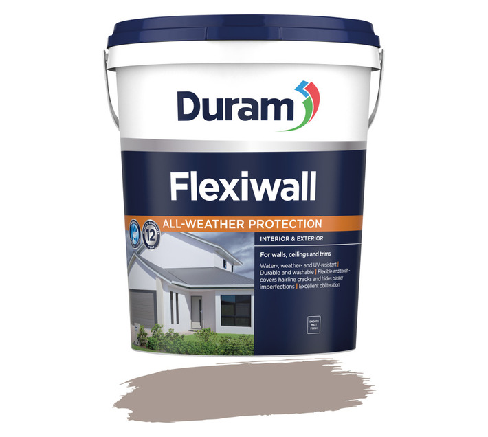 Duram Flexiwall Paint Shade 20 L – Waterproof, Flexible Paint for Durable Exterior Protection