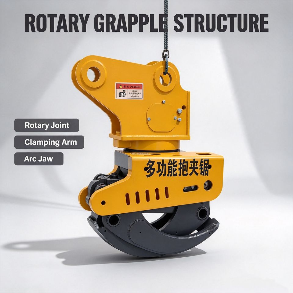 Hydraulic Log Grapple Saw Attachment B24-M0100