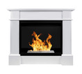 Novaflame Freestanding Colosseum Pula Bio-Fireplace with Glass White 1130 x 300 x 1000 mm