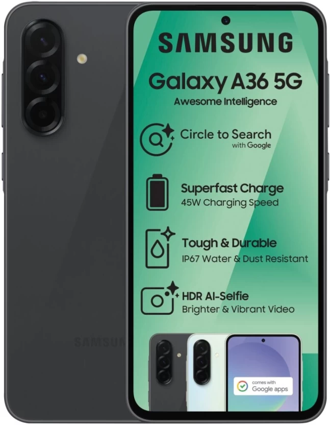 Samsung Galaxy A36 5G (Black, 128 GB) (6 GB RAM)