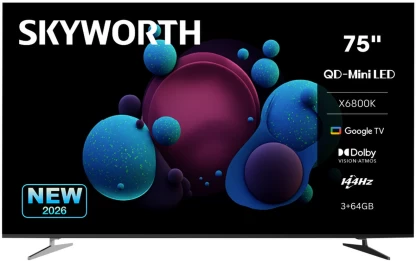 Skyworth 190 cm (75 inch) LED Ultra HD (4K) Google Flat-Panel TV (75X6800K)