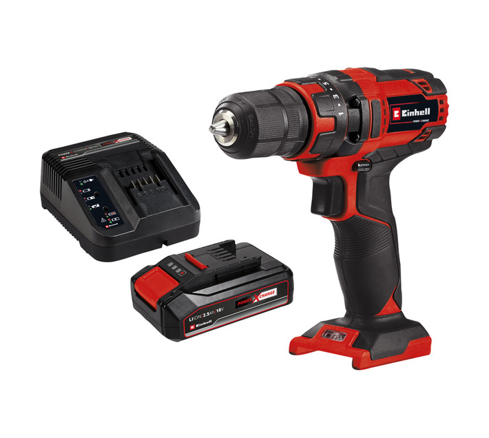 Einhell Li 18 V Cordless Drill/Driver Kit - 35 Nm, 1.5 Ah Battery and Charger (TC-CD 18/35)