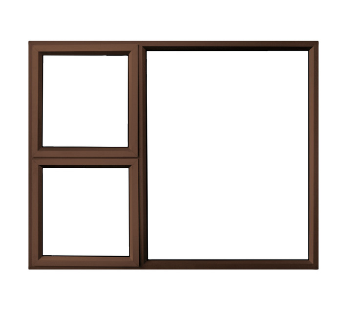 28 mm Left Right Aluminium Window Bronze 1500 x 1200 mm