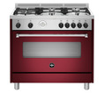 La Germania Americana 5 Burners Full Gas Stove 900 mm Burgundy AMS95C81BVI