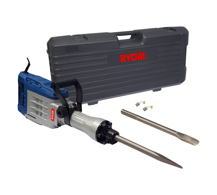 Ryobi 1600 W Corded Industrial Demolition Hammer - 50 J, SDS-Hex (DH-70K)