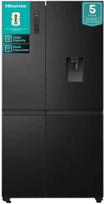 Hisense 631 L Frost Free Side by Side Fridge (Black Stainless Steel, H800SB-WD)