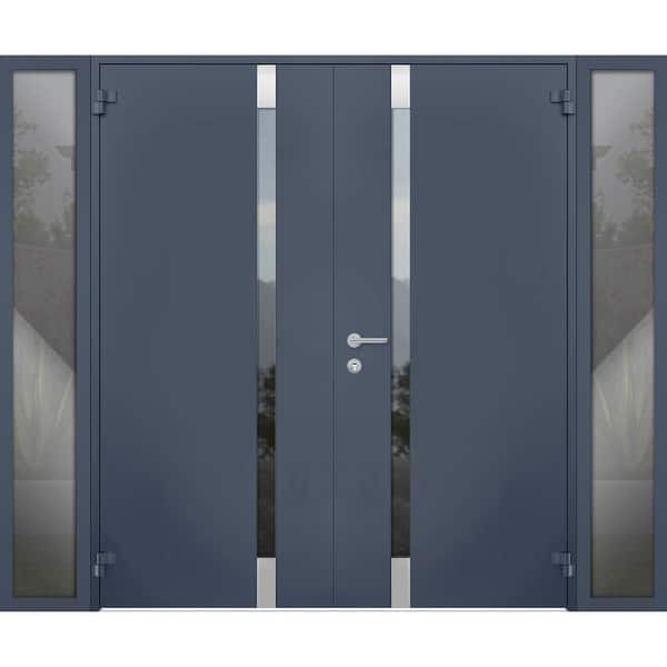 VDOMDOORS Cynex 6777 Grey Steel Double Exterior Doors