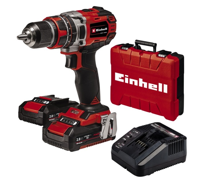 Einhell Cordless Impact Drill 18 V TP-CD 18/50 Li-i BL (Supplied with 2 x Batteries and Charger)