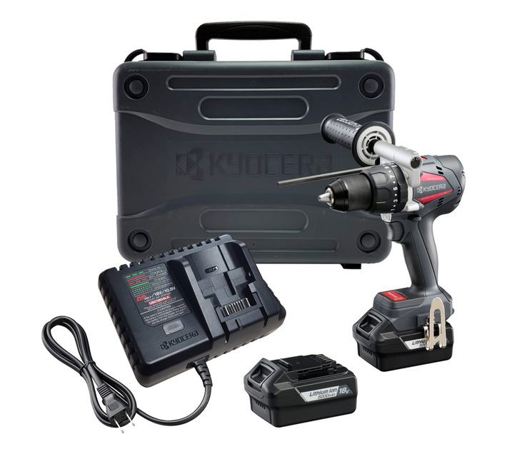 Kyocera 18 V Brushless Hammer Driver Drill - 13 mm Chuck Kit (DPD-181L5)