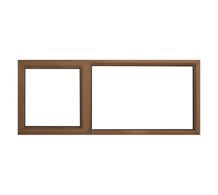 58 mm Economy Aluminium Window Bronze 1500 x 600 mm
