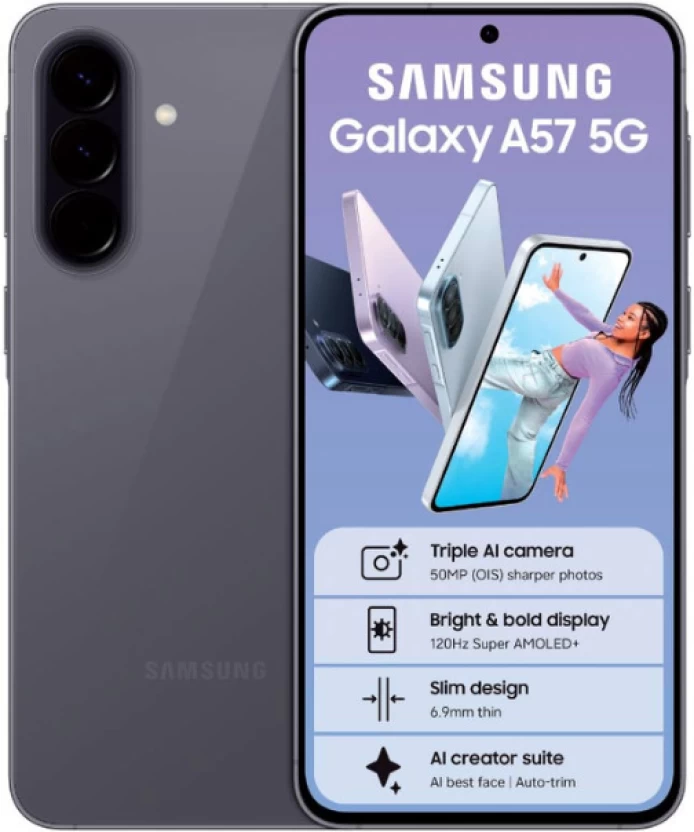 Samsung Galaxy A57 5G Dual SIM 6.7-Inch Super AMOLED+ (Grey, 256 GB) (8 GB RAM)