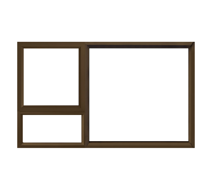 28 mm Left Hand Right Hand Fix Aluminium Window Bronze 1500 x 900 mm