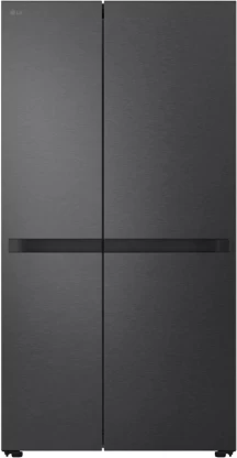 LG 658 L Frost Free Side by Side Fridge (Black Finish, GC-B257KQJW)