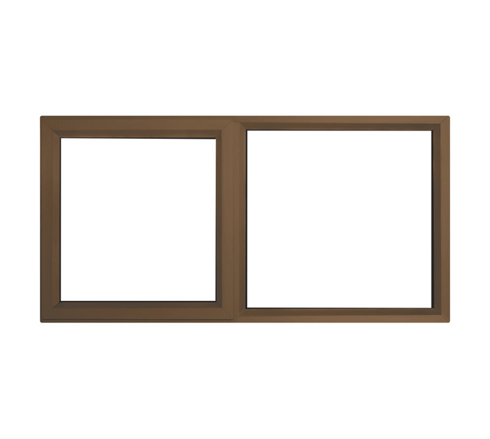28 mm Right Hand Left Hand Fix Aluminium Window Bronze 1200 x 600 mm