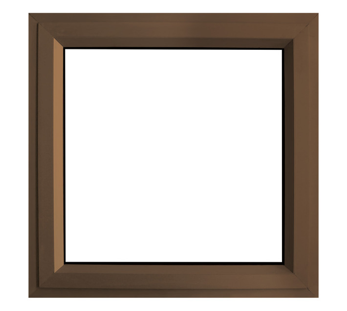 28 mm Obscure Glass Aluminium Window Frame Bronze 600 x 600 mm