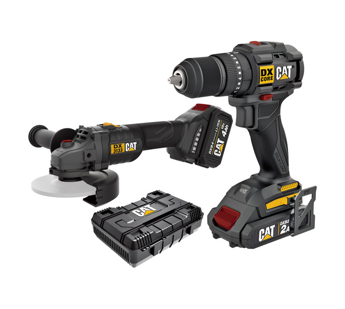 CAT Brushless Impact Drill 18 V and Angle Grinder Combo Kit 115 mm