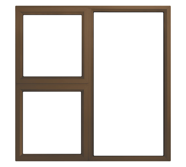 28 mm Left Right Aluminium Window Frame Bronze 1200 x 1200 mm