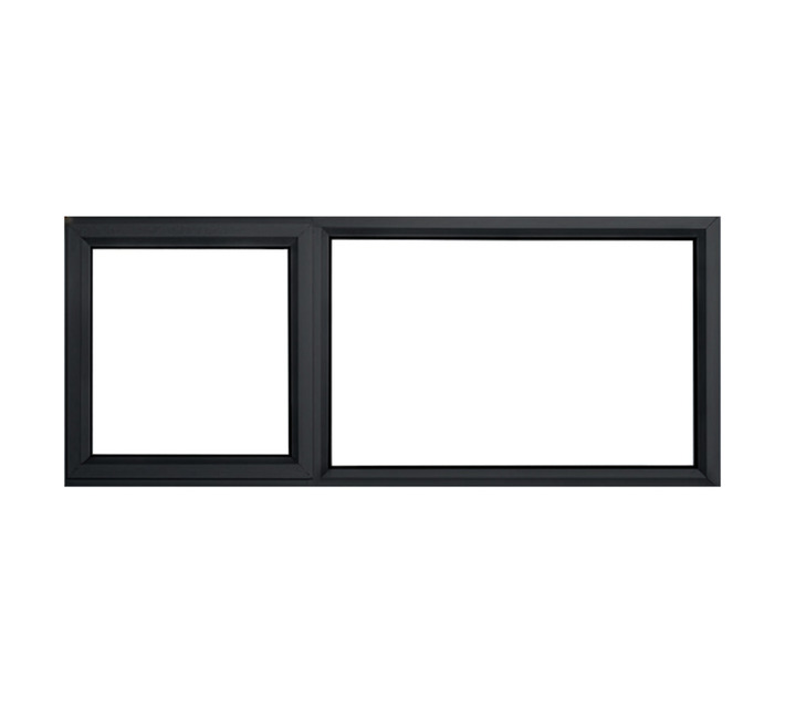 Aluminium LH Open Top Hung Window Charcoal 1500 x 600 mm